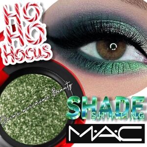 MAC Ho Ho Hocus Shade Shifting Metallic Duo Chrome Sparkle Eyeshadow Green Gold